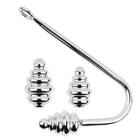 Screw-in 8826 GreatBenefit Ribbed Anal Set Hook 0617